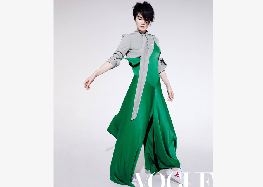 Chinese singer Faye Wong poses for 'Elle' magazine