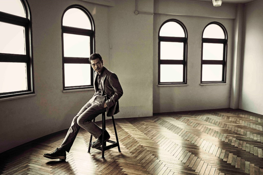 Actor Takeshi Kaneshiro poses for fashion photos