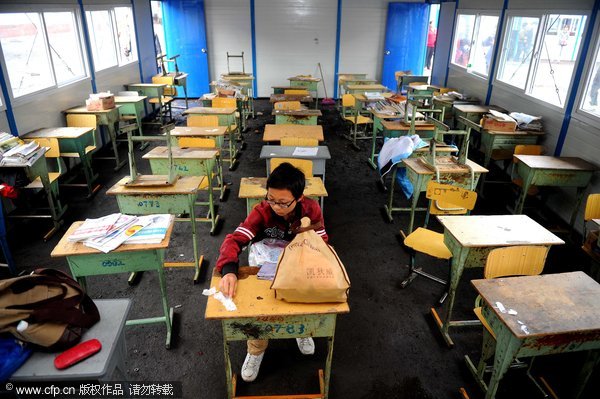 Students resume studies after quake
