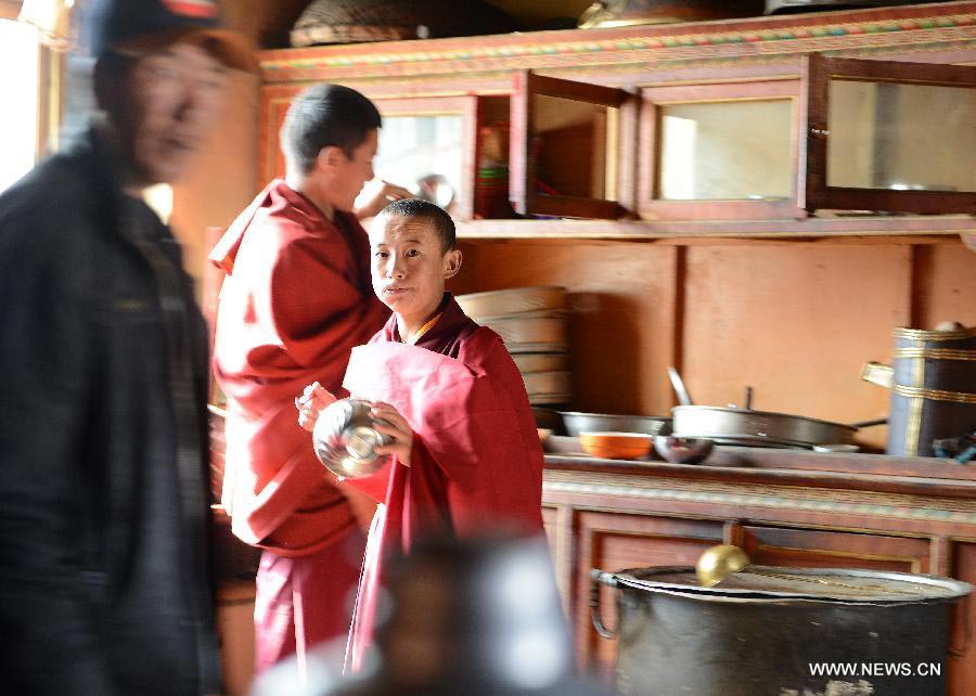 Life of young monks in Tibet