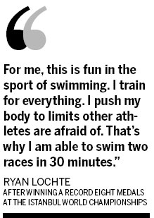 Lochte takes over worlds with eight total medals