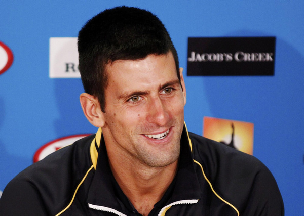 Contented Djokovic shows fun side of a sweet life