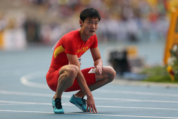 Zhang set men's 100m national record