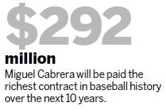 Cabrera set to sign mammoth extension