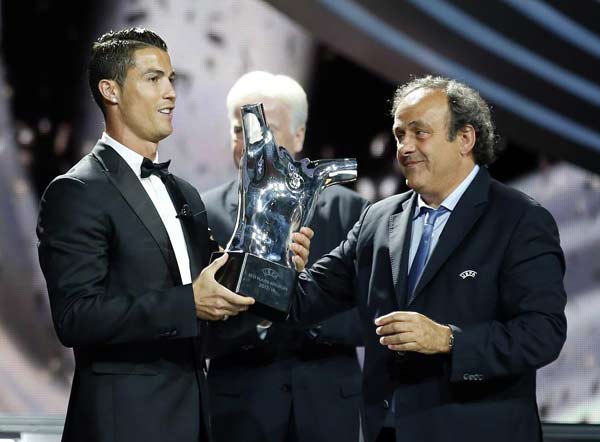 Cristiano Ronaldo wins best player in Europe award