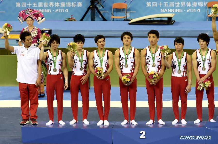 China edges Japan to win men' s team final at gymnastics worlds