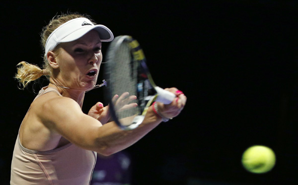 Wozniacki nails down Sharapova in WTA Finals