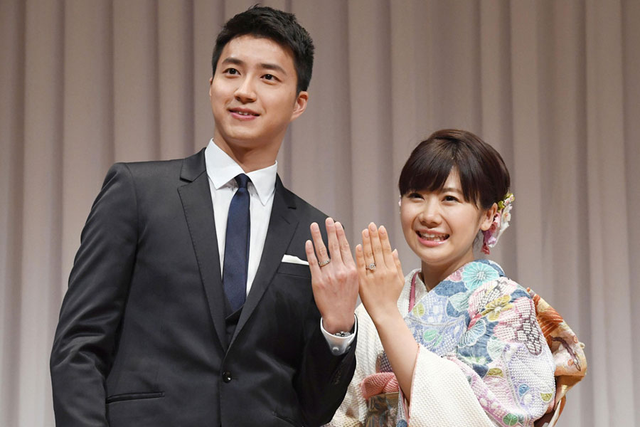 Ai Fukuhara and her newlywed husband show up in Taiwan