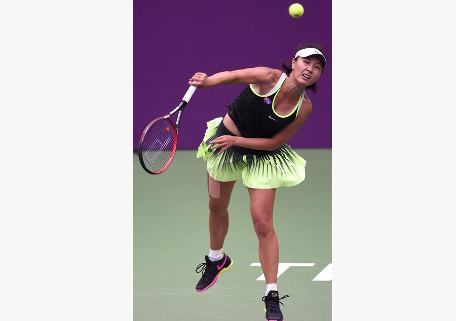 Peng Shuai claims title of women's singles at WTA Tianjin Open