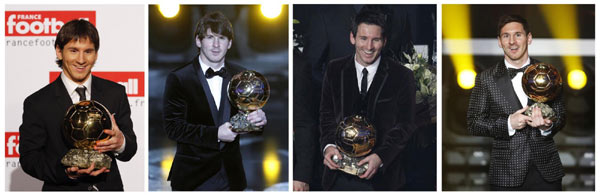 Messi wins Player of the Year for fourth time