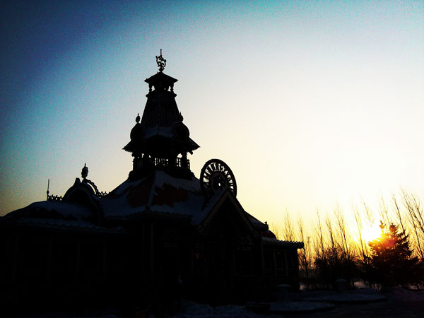 Harbin's Volga Manor in winter