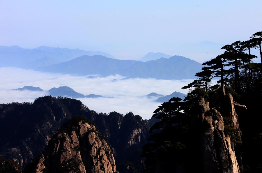 Sea of clouds at China's Huangshan Mountain