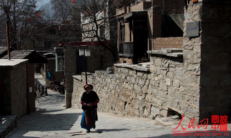 Thousand-year-old Ganbao Tibetan stone village in Lixian, SW China's Sichuan