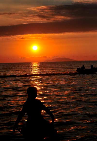 Sunset scenery in Sanya