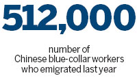 Chinese skilled laborers look overseas