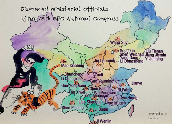 Hunting tigers in China 's political jungle
