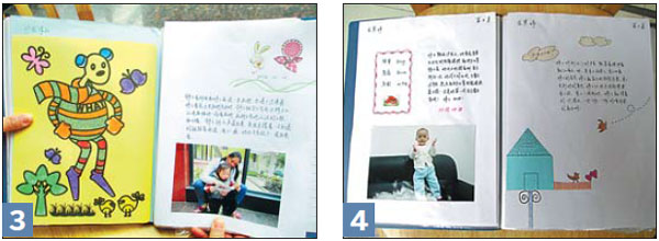 Handprints and footprints on a page