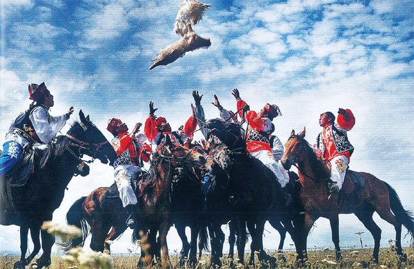 Nomads' treat a headless sheep