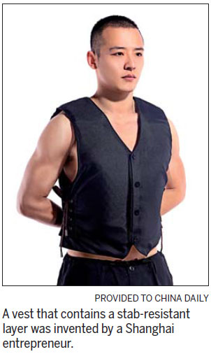 Entrepreneur invents stab-resistant fabric vest