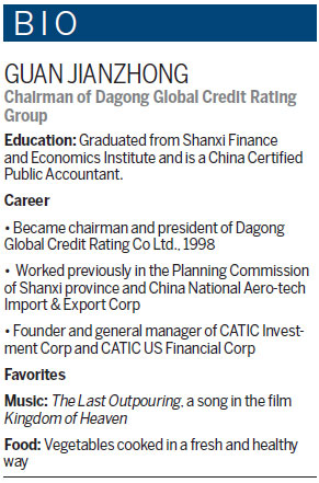 Credit agency boss gives a low rating
