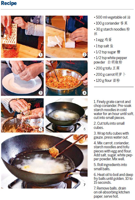 Beijing-style veggie meatballs