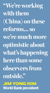 China is on good path, World Bank chief says