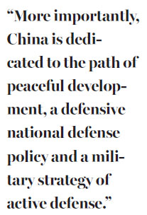 Military spending in pace with peaceful development