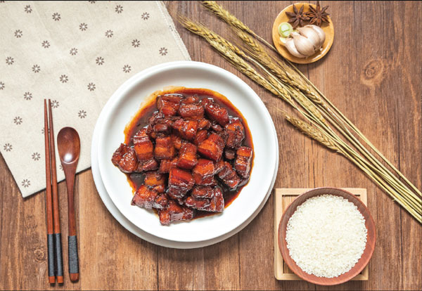 A sumptuous square of pork belly