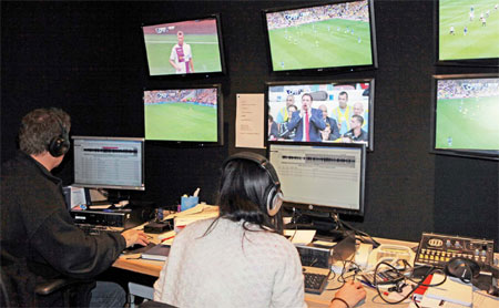 Voices on air put ball into the net