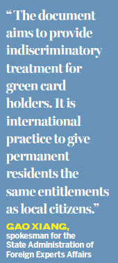 Green card changes to bear fruit for more foreigners