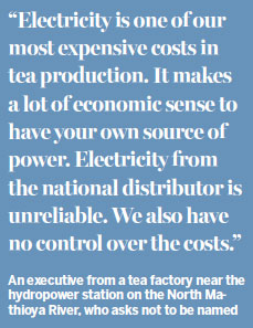 Tea factories to get own power source