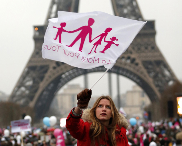 Protests against gay marriage in Paris