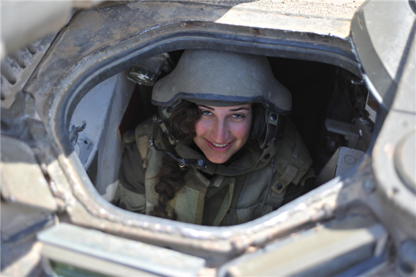 IDF female soldiers in shooting training