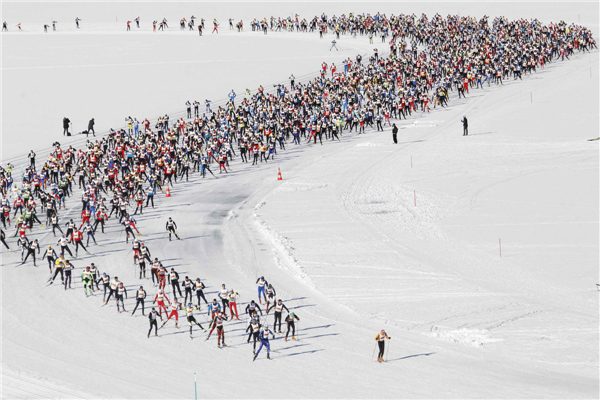 Engadin Ski Marathon held in switzerland