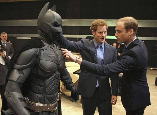 Britain's princes visit Warner Bros Studios