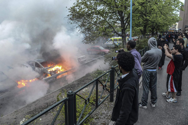 Riots in Stockholm continues