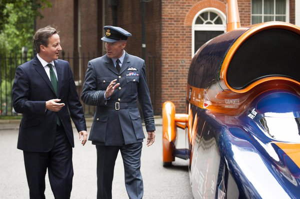 Bloodhound Super Sonic Car parks up in London