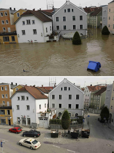 Floods near Danube river subside