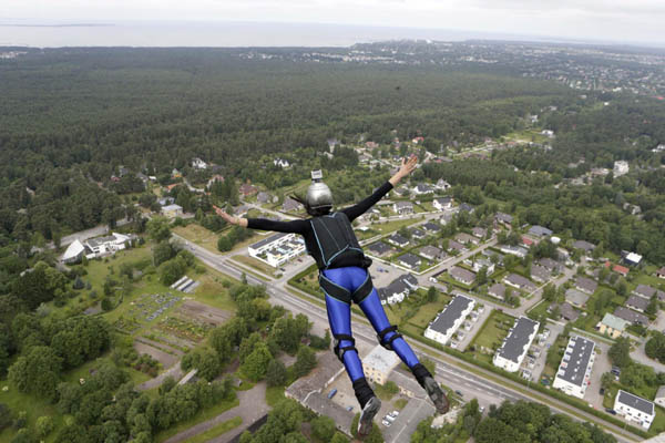 BASE jumpers celebrate their annual event