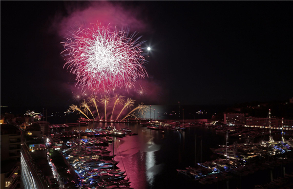 Sparkling firework contest in Monaco