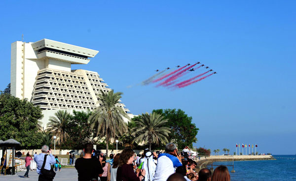 British Royal Air Force performs in Doha