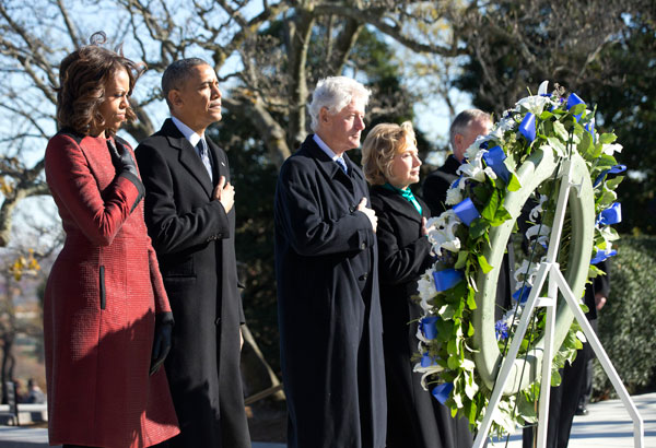 Obama, Clintons honor Kennedy's assassination