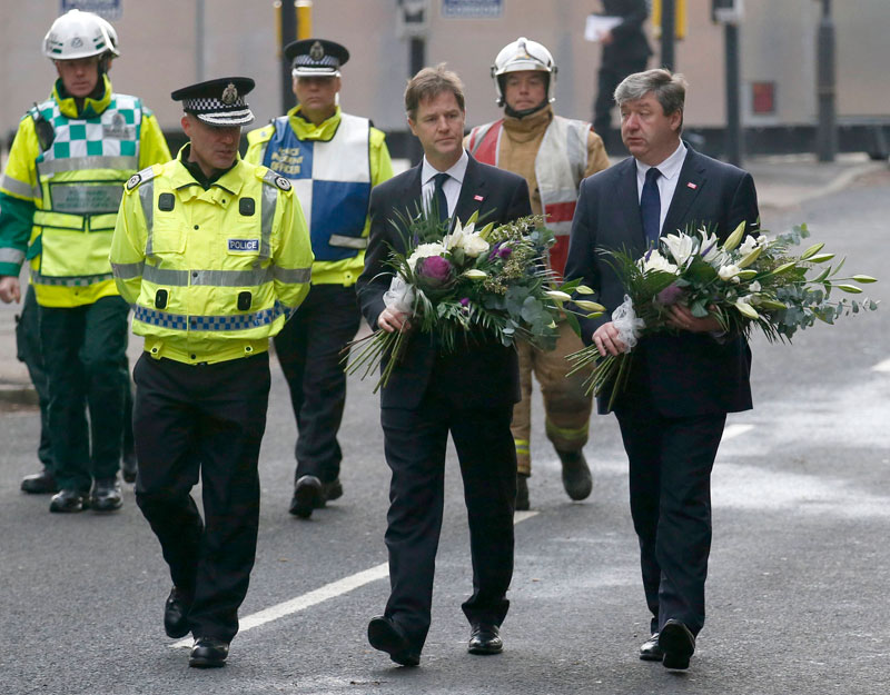 Condolence for the dead in Glasgow helicopter crash