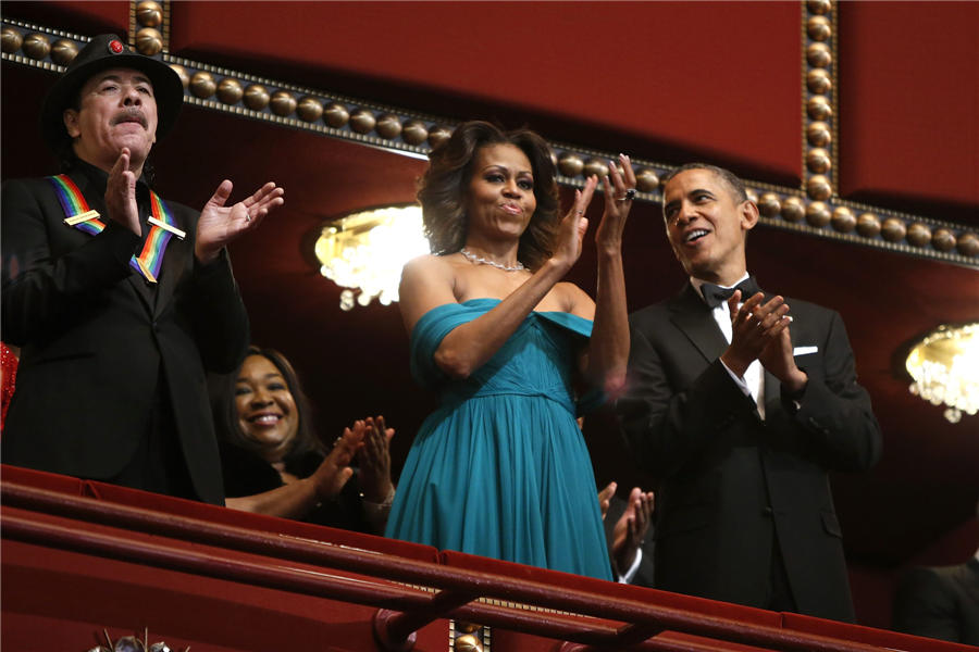 Michelle dazzles at star-studded Kennedy Center Honors