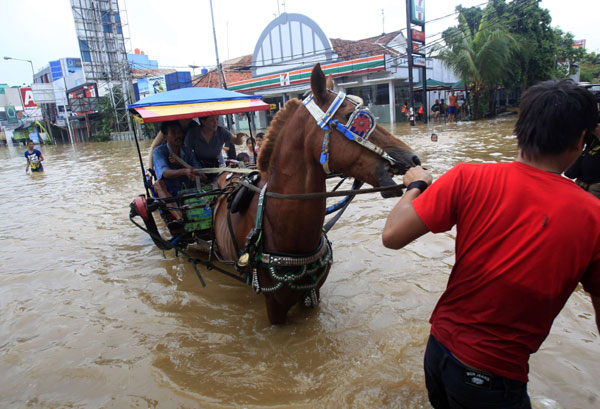 Floods hit Jakarta