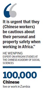Violence threats Chinese safety in Africa