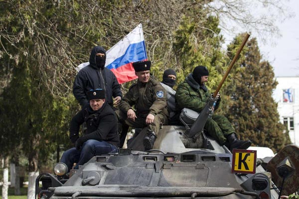 Pro-Russian forces take over Ukraine's naval HQ