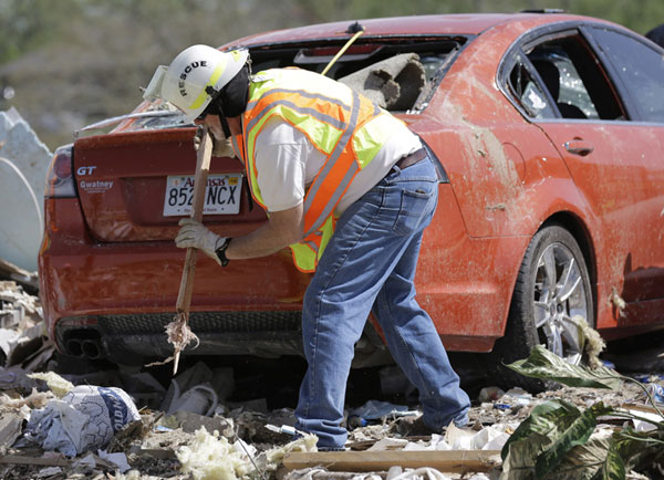 Death toll rises as storms tear through south US