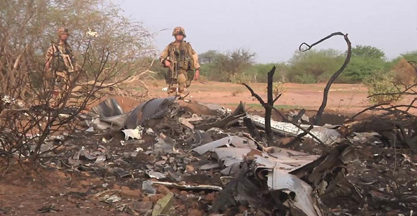 Crash site of Air Algerie palne in north Mali