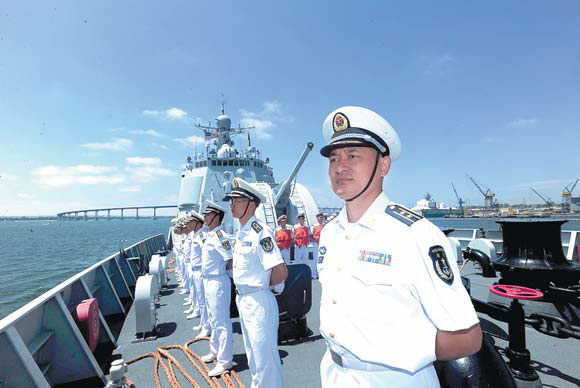Chinese warships visit US navy base after joint drill